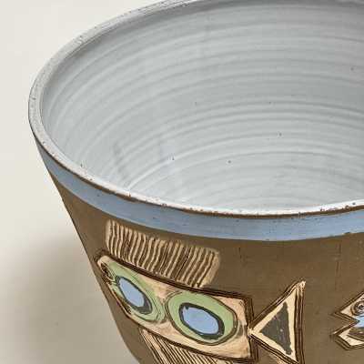 Large Ceramic Bowl, Albert Thiry, Vallauris c.1980