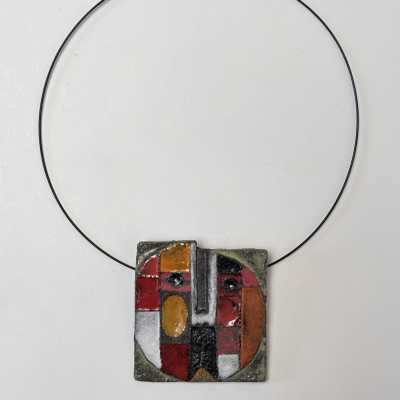 Large Ceramic Medallion, Roger & Jacotte Capron, Vallauris c.2000