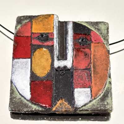 Large Ceramic Medallion, Roger & Jacotte Capron, Vallauris c.2000