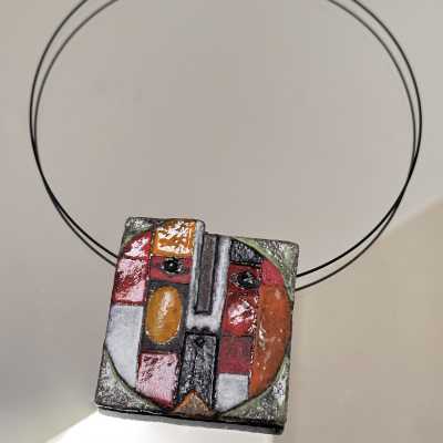 Large Ceramic Medallion, Roger & Jacotte Capron, Vallauris c.2000