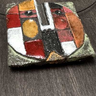Large Ceramic Medallion, Roger & Jacotte Capron, Vallauris c.2000