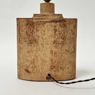 Pair of Stamped Stoneware Table Lamps, Roger Capron, Vallauris c.1970