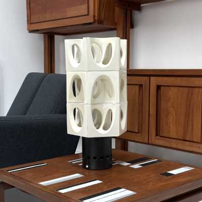 Sculptural Hexagon Lamp, Jean Derval, Vallauris 1968