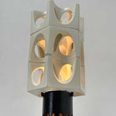 Sculptural Hexagon Lamp, Jean Derval, Vallauris 1968