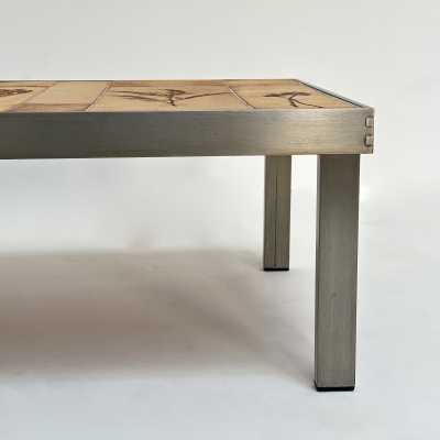 Stamped Stoneware Low Table, Roger Capron, Vallauris c.1970