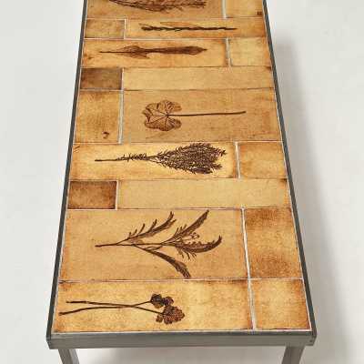 Stamped Stoneware Low Table, Roger Capron, Vallauris c.1970