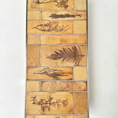 Roger Capron, Stamped Stoneware Low Table, Vallauris 1970