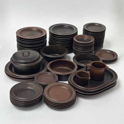 Set of 83 Stoneware Dishes, Arabia Ruska Line by Ulla Procope, Finland 1961