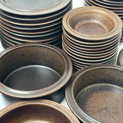 Set of 83 Stoneware Dishes, Arabia Ruska Line by Ulla Procope, Finland 1961