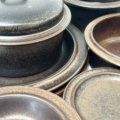 Set of 83 Stoneware Dishes, Arabia Ruska Line by Ulla Procope, Finland 1961