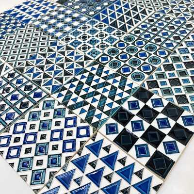 Set of 25 Embossed Earthenware Tiles, Roger Capron, Vallauris 1970