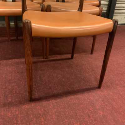 Leather-seated chairs