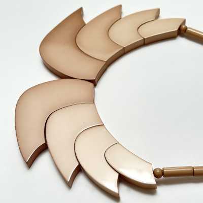 Guillemette L'Hoir, Galalith Bird Necklace, Paris c.1980
