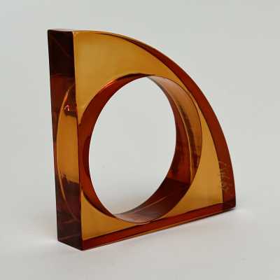 Sculptural Plexiglass Bangle by Isaky, Paris c.1980