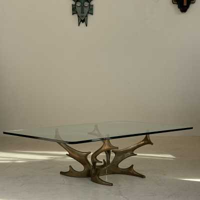 Table basse en bronze par Fred Brouard