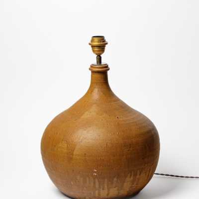 Glazed stoneware table lamp by La Borne, circa 1970.