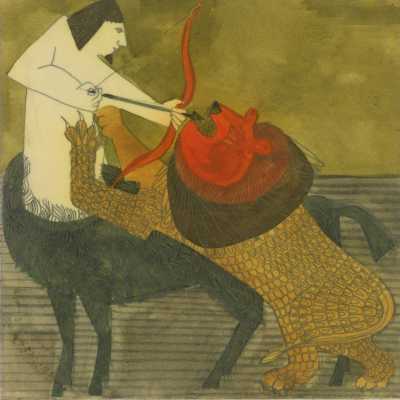 Large Embossed Stoneware Panel, Vibrant Colors, Roger Capron, 1977
