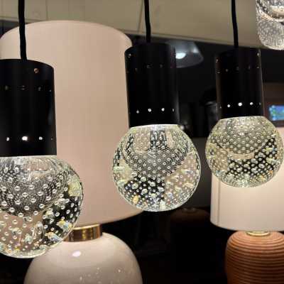 Suite of Gino Sarfatti pendant lights
