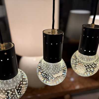 Suite of Gino Sarfatti pendant lights