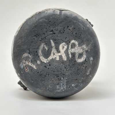 Raku Decorative Bowl by Roger Capron, Unique Odalisque Design, Vallauris 1997
