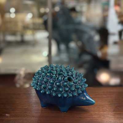 Pique-fleurs hérisson céramique émaillée de Pol Chambost
