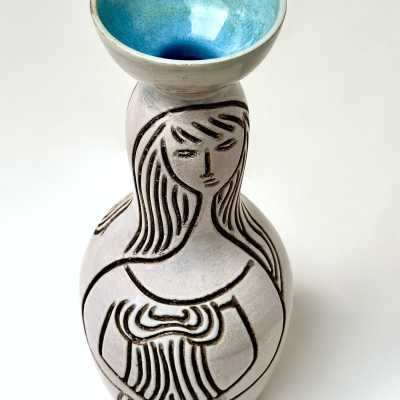 Biomorphic Vase by Raphael Giarusso, Accolay c.1960