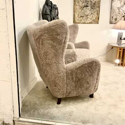 Sheepskin armchair