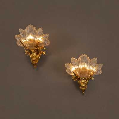 Pair of Dolphin wall sconces attributed to Gagneau - GCR Art & Interiors