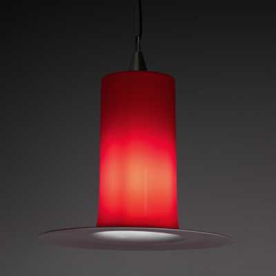 Vistosi red Lattimo pendant light on