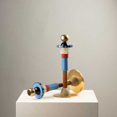 Hilton McConnico for Lanvin, Totem candlesticks, composition