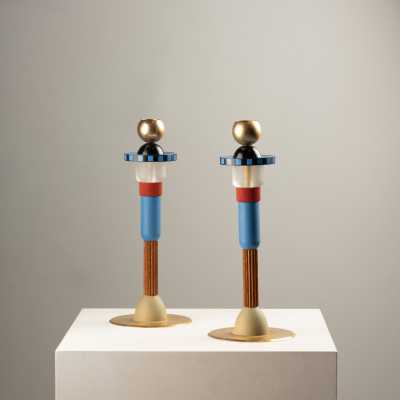 Hilton McConnico for Lanvin, Totem candlesticks, overview