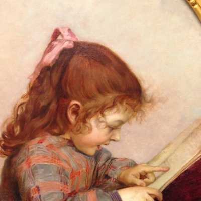 Istres Contencin, Petite fille au livre, 1892