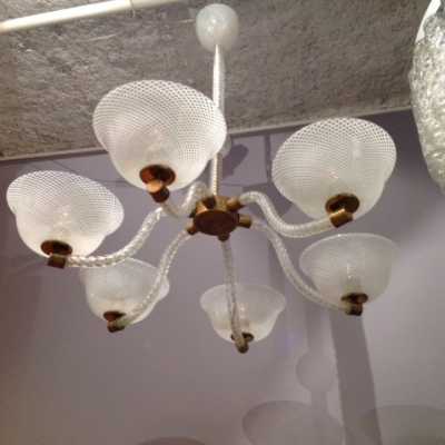 Lustre Venini « reticello » 1940