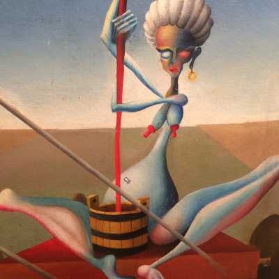 Kodzoman Milos, le Chariot de Pavots, signé et daté 1973