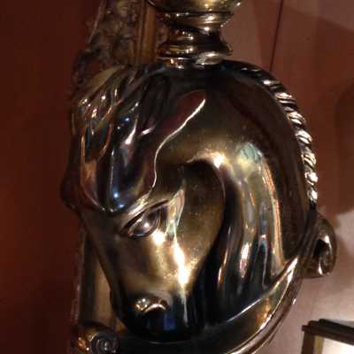 Lampe cheval en bronze de la Maison Charles