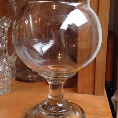 Vase à sangsue en verre soufflé du XIXème siècle