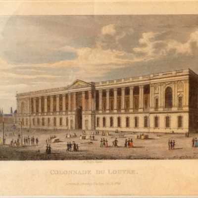 Onze gravures, différentes vues de Paris, vers 1830