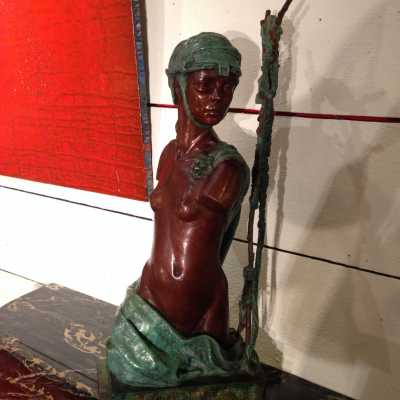« La femme en buste », bronze de Michel Lévy, XXème siècle