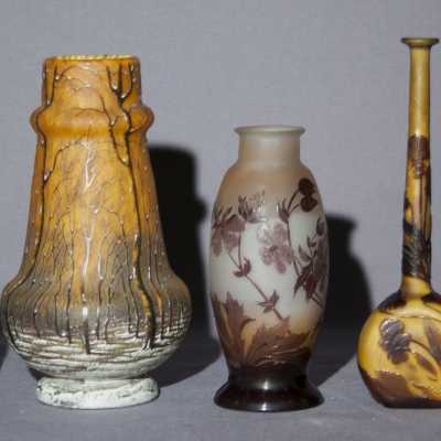 Vases et coupes Daum et Gallé