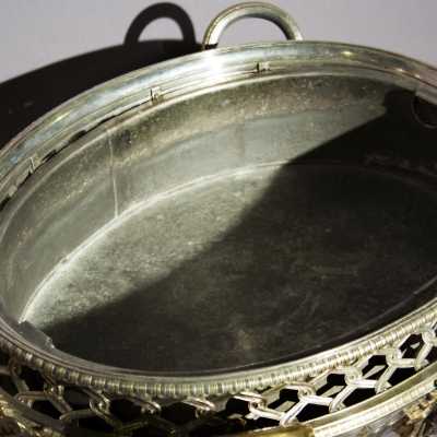 Jardinière Louis Sévin en bronze argenté, XIXème