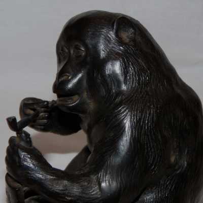 Bronze singe fumant – Japon