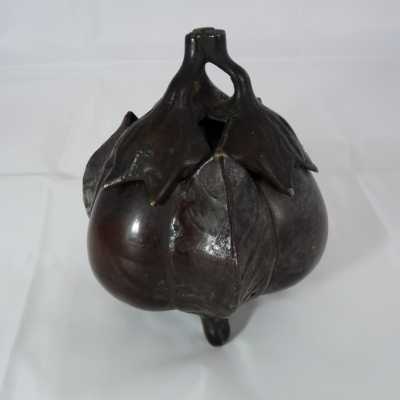 Brûle encens aubergine en bronze – Japon
