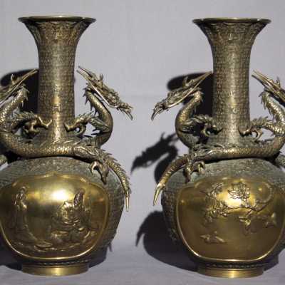 Vases MIYAO japon XIXème