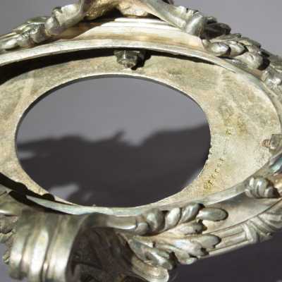 Coupe en cristal de Baccarat avec monture en métal argenté, XIXème