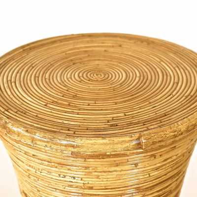 Table basse et sellette en bambou