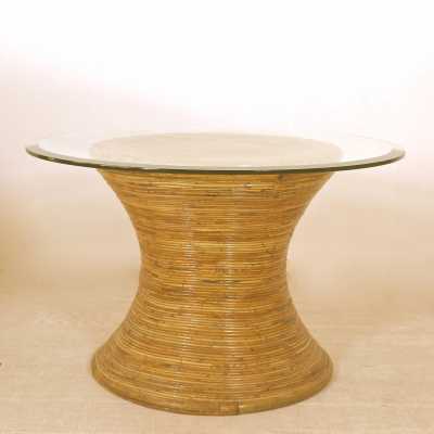 Table basse et sellette en bambou