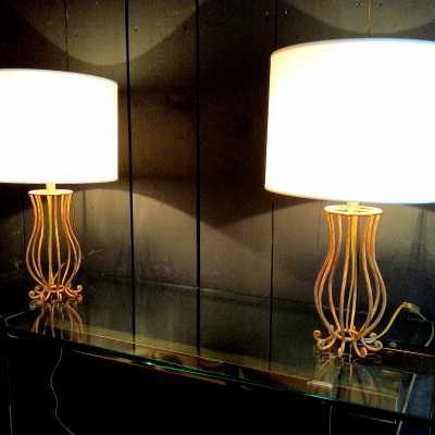 Paire de lampes – Frederic de Luca (En attendant les Barbares) – ca.1980