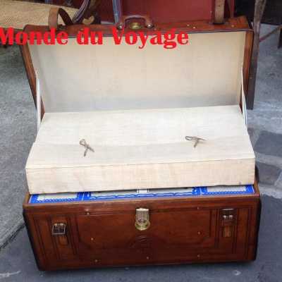 Malle de voyage, cuir, Crouch & Fitzgerald, New York, 1920