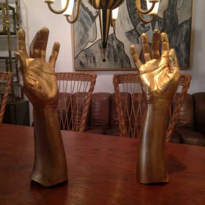 Mains, bronze doré, circa 1980