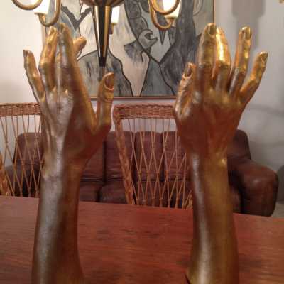 Mains, bronze doré, circa 1980